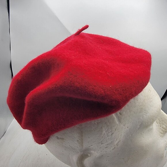 Red Wool Beret Hat by Epochhats 100% Pure Wool Fashion Casual Going Out - Picture 4 of 6